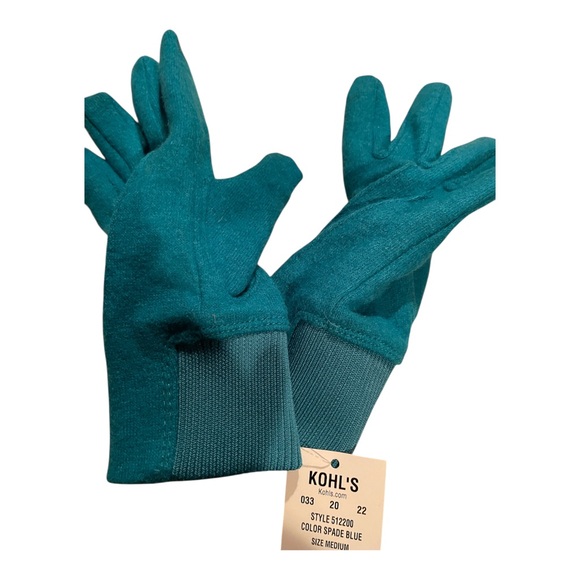 Women's Kohl's Teal Touchscreen Winter Gloves Size Medium - Picture 2 of 3